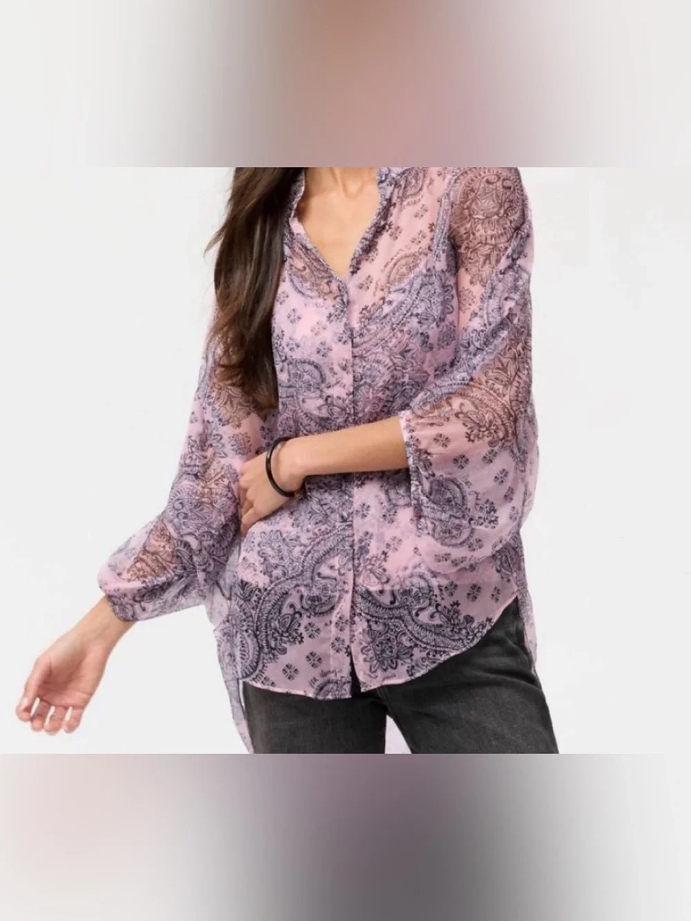 NWT 2026 JOHNNY WAS PURPLE MORELLE BLOUSE MATCHING CAMI TULAROSE L $255